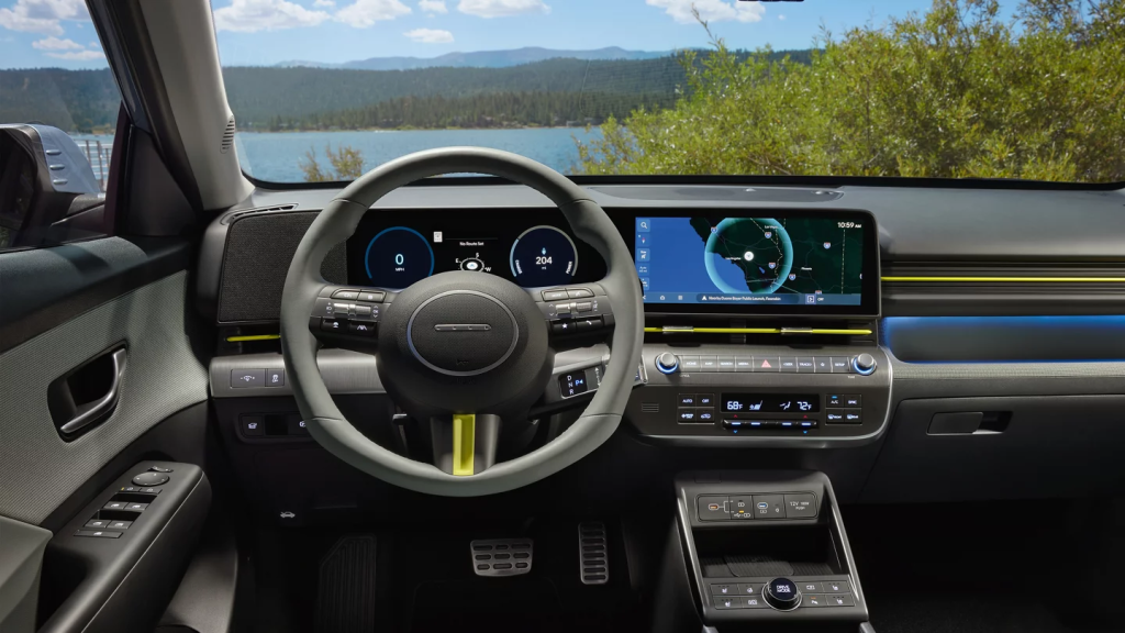 Interior of the Hyundai Kona EV