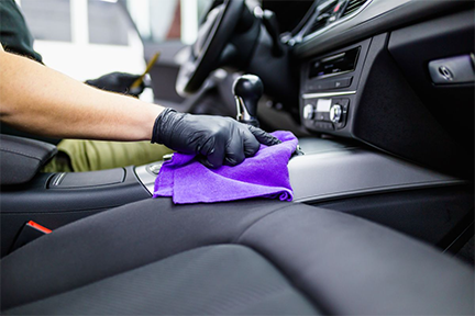 Cleaning the interior of a car