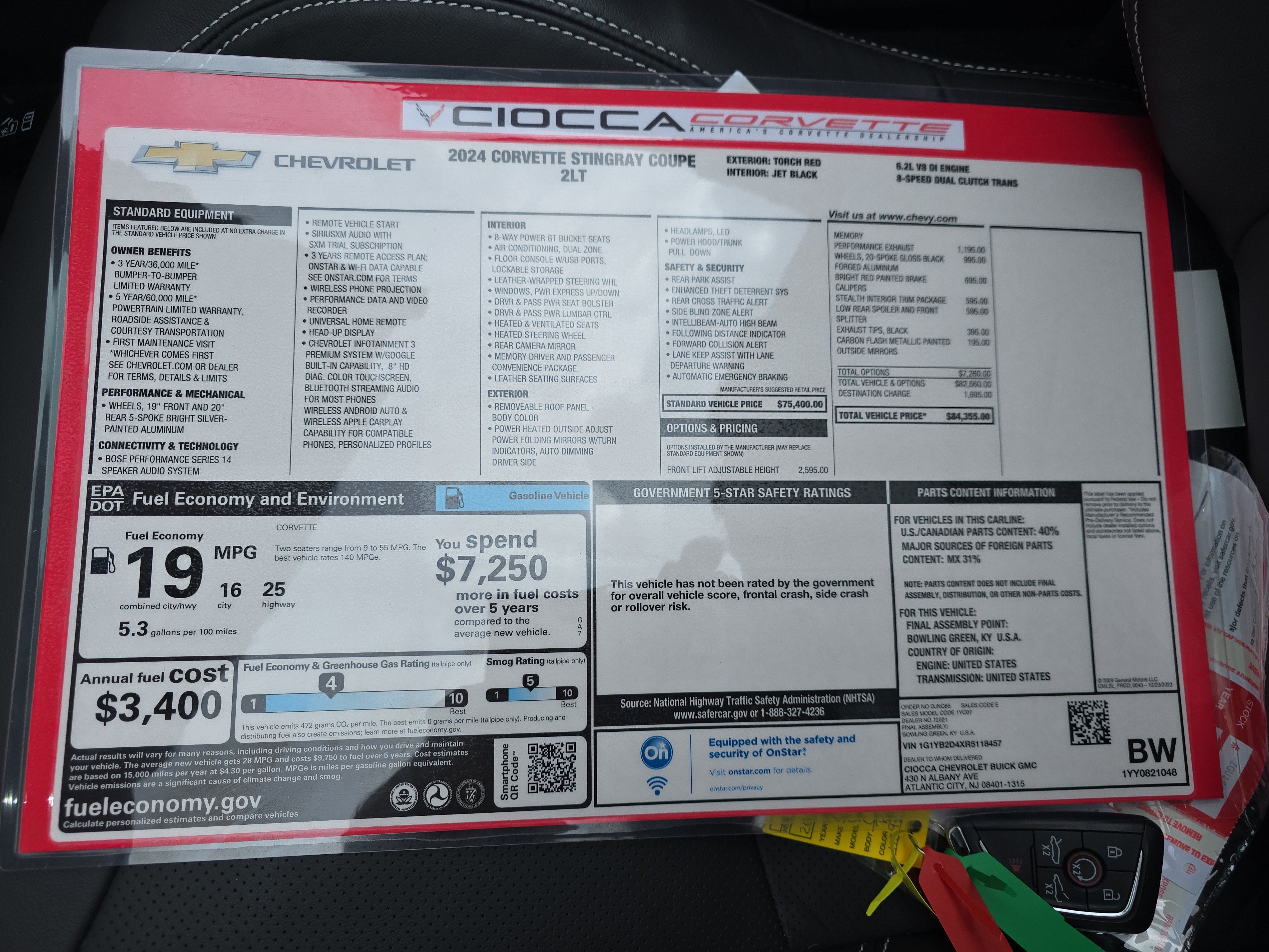 2024 Chevrolet Corvette Stingray 2LT