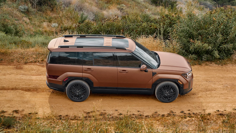 2027 Hyundai Santa Fe on a dirt road