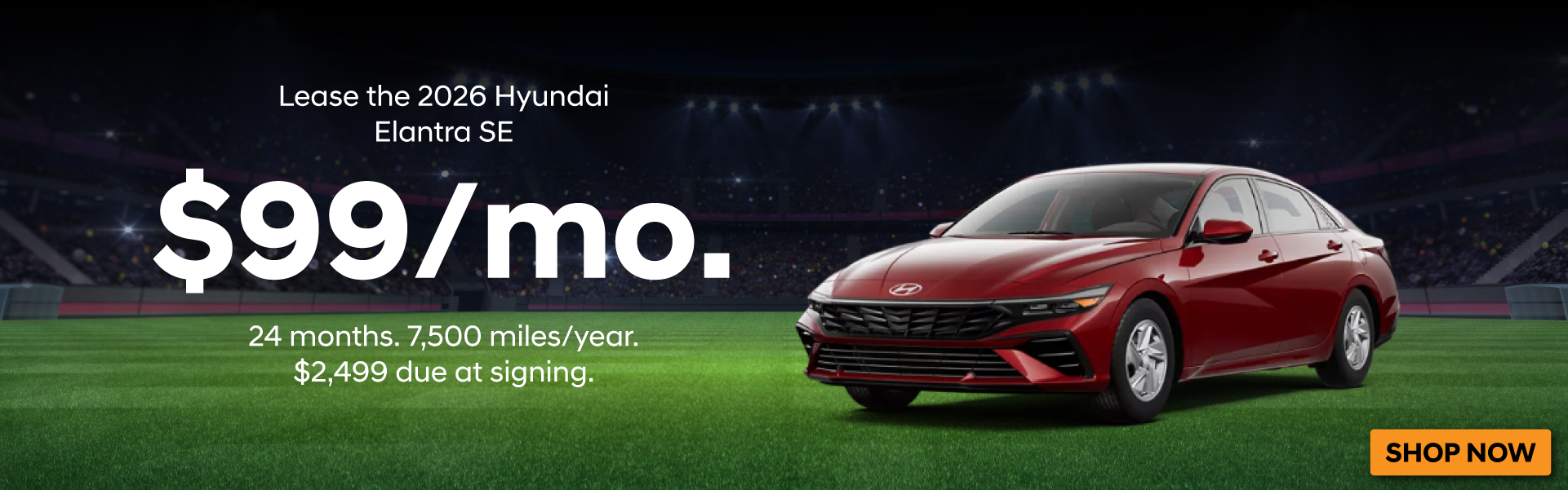 Lease A New 2026 Hyundai Elantra SE for $99/month*