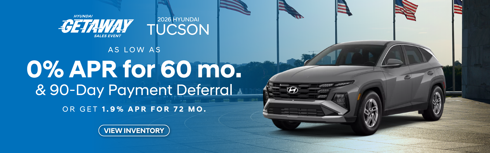0% APR for 60 Months 2026 Hyundai Tucson 