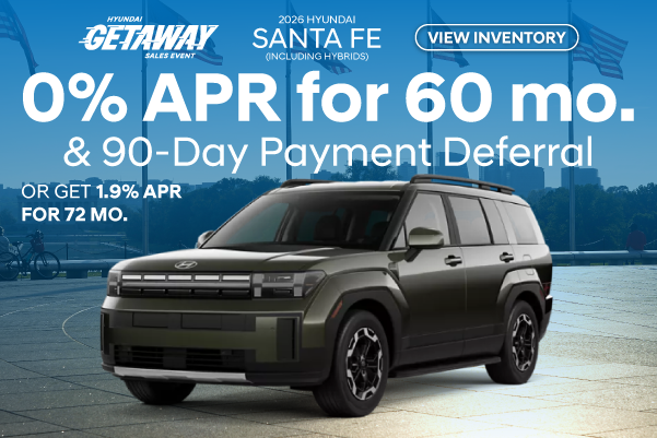 0% APR for 60 Months 2026 Hyundai Sa